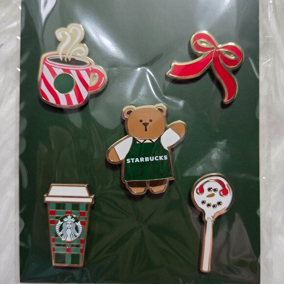 Starbucks 2025 Holiday Enamel Pin Set - Picture 4 of 4